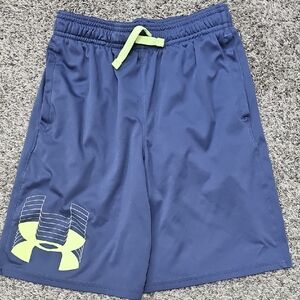 Under Armour Blue Athletic Shorts with Elastic Waistband